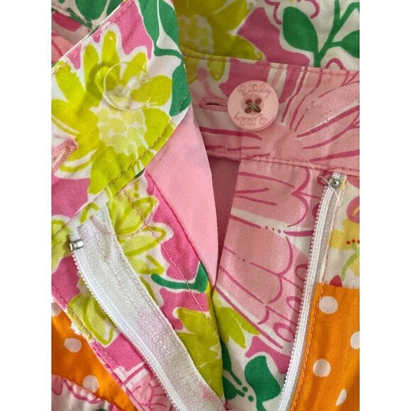 Lilly Pulitzer Vintage Pink 2-Minute Sewn Patch Crop Pants, Lined Women’s Size 2 - Picture 7 of 9